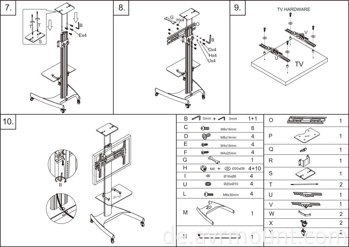 AVRT002 TV stand MANUAL 2